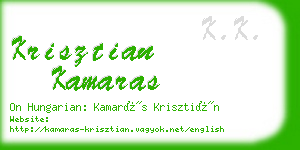 krisztian kamaras business card